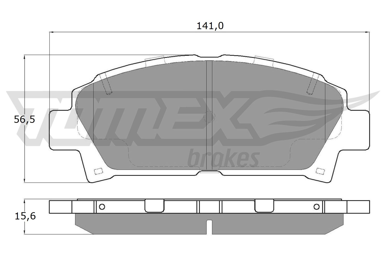 Sada brzdových platničiek kotúčovej brzdy TOMEX Brakes